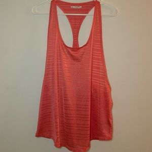 Coral Stripped workout tank